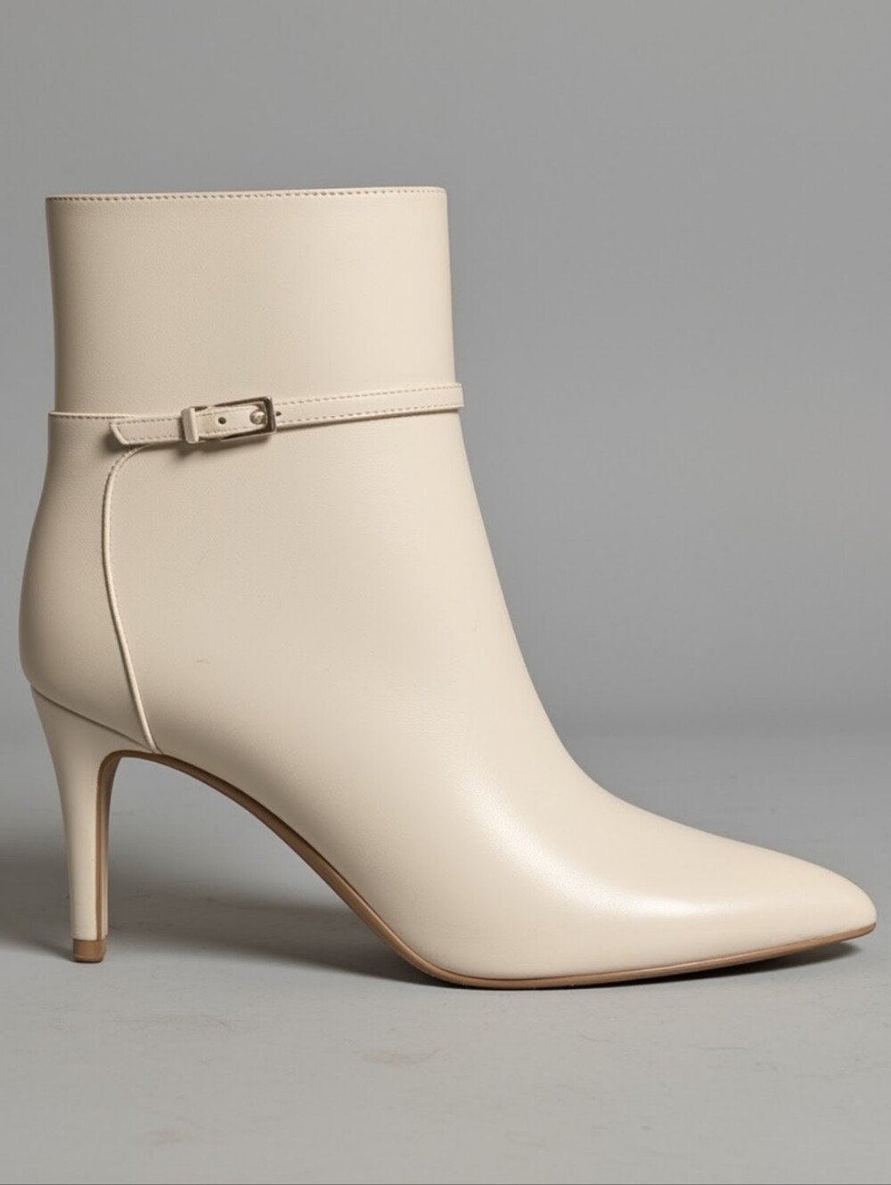 CALVIN KLEIN "Cerine" Cream Pointed Toe Stiletto Booties
